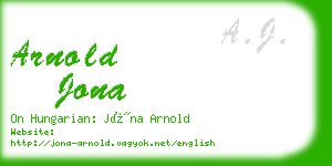 arnold jona business card